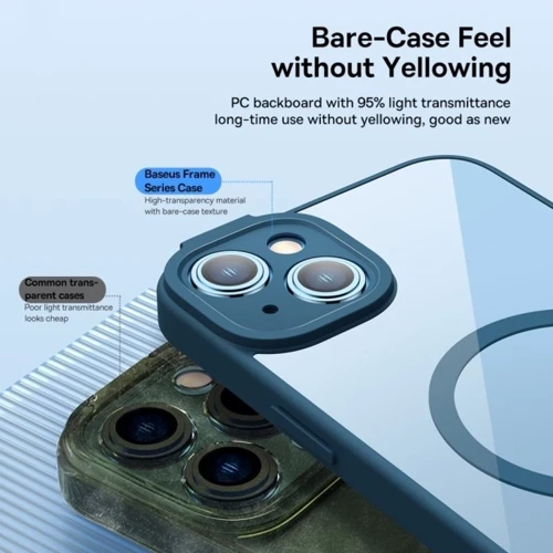 Чехол для iPhone Baseus Frame Series Magnetic Case Blue for iPhone 14 (ARJT020003): Материалы Термополиуретан
