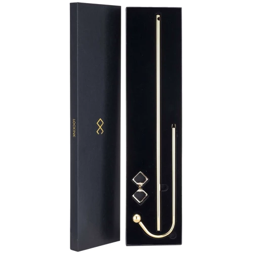 Анальний гак LOCKINK Golden Adjustable Anal Hook Set