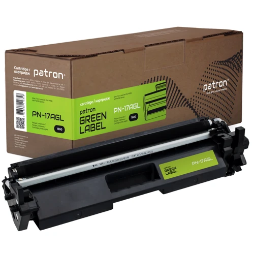Картридж Patron HP LJ CF217A GREEN Label CT-HP-CF217A-PN-GL (PN-17AGL): Виробник Patron