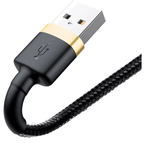 Кабель Baseus USB Cable to Lightning 2.4A 1m Gold/Black (CALKLF-BV1): Длина 1 м
