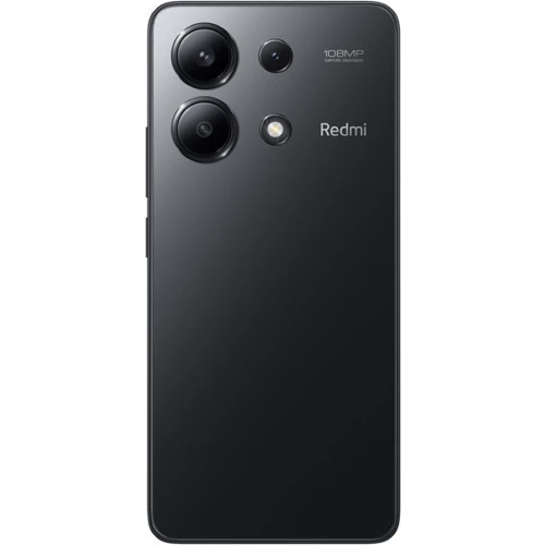 Смартфон Xiaomi Redmi Note 13 6/128GB Midnight Black (Global, no NFC): Камера Тройная 108 Мп (f/1.75) + 8 Мп (f/2.2) + 2 Мп (f/2.4) / LED вспышка / HDR / Панорама / Фронтальная камера 16 Мп (f/2.4)