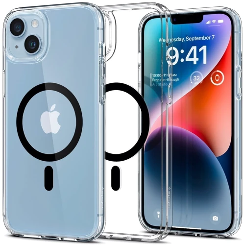 Чехол для iPhone Spigen Ultra Hybrid MagFit Black (ACS04903) for iPhone 14 Plus: Цвет прозрачный