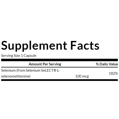 Swanson Selenium Селен 100 мкг 200 капсул: Тип Селен
