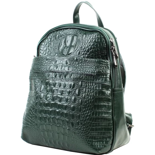 Женский рюкзак Borsa Leather зеленый (sol10t5861-green)