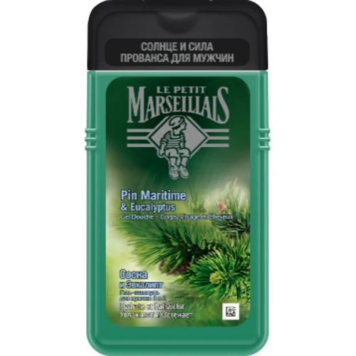 Le Petit Marseillais Гель-шампунь 3в1 Сосна и Эвкалипт для мужчин 250 ml