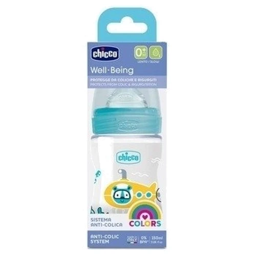 Бутылочка Chicco Well-Being 150 мл, голубой (28611.20): Тип бутылочка для кормления
