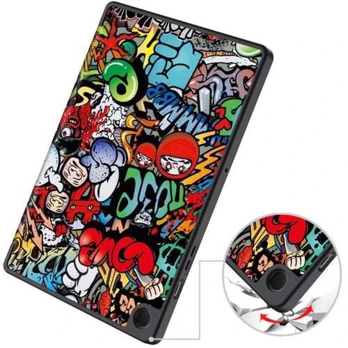 Аксесуар для планшетних ПК BeCover Flexible TPU Mate Graffiti для Samsung Galaxy Tab A9 Plus SM-X210/SM-X215/SM-X216 (710348): Матеріал Искусственная кожа + TPU