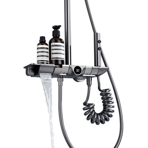 Душевая система Lefton Thermostatic Shower System with Temperature Display and 4 Water Outlet Modes-SST2204 Grey