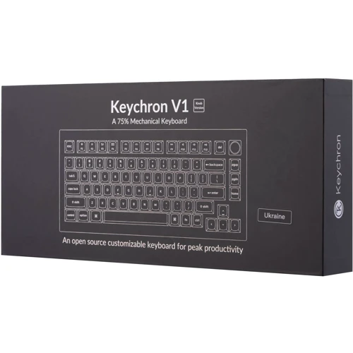 Клавиатура Keychron V1 Max 84 Key RGB Hot-Swap Gateron Jupiter Red Knob Carbon Black (V1MD1_KEYCHRON) фото 11