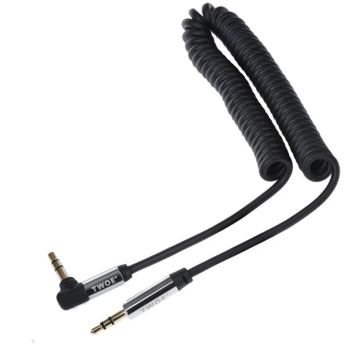 2E аудио (jack 3.5мм-M/jack 3.5мм- M) right angel,Coiled 1.8м, Black 2E-W9653RBL