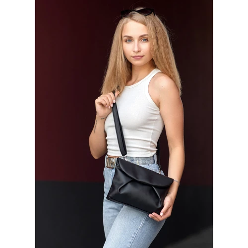 Жіноча сумка через плече Sambag Rose чорна (94200001): Тип ручки Со съемным ремнем, Плечевой ремень, Без ручки