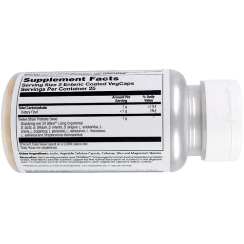Solaray Multidophilus 12, 20 Billion CFU, 100 Coated Vegcaps (SOR-49300): Форма выпуска Капсулы