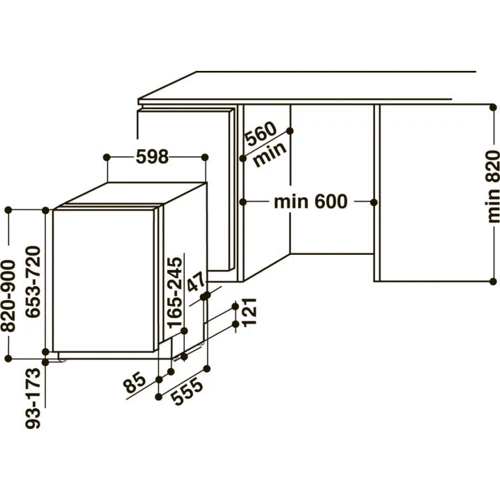 Встраиваемая посудомоечная машина Whirlpool WIF 5O41 PLEGTS фото 5
