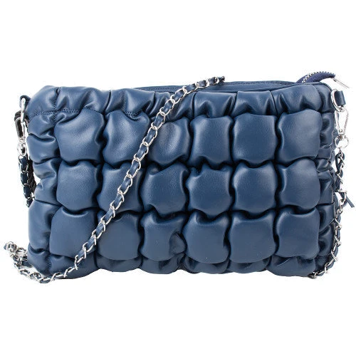 Женская сумка через плечо Valiria Fashion синяя (ODA7316-6): Фактура Стеганая, Гладкая