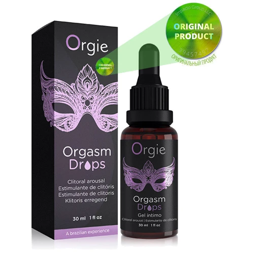 Возбуждающие капли для клитора Orgie Orgasm Drops, 30 мл, эффект разогрева и охлаждения