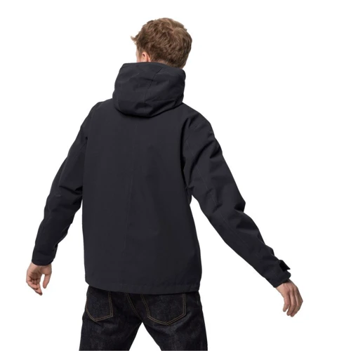 Куртка Jack Wolfskin Cold Canyon Jacket M 1114391-6000 48 чорна зимова з капюшоном: Довжина рукава Длинный