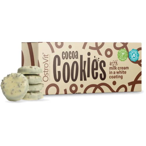 Какао-пирожные OstroVit Cocoa Cookies with Milk Cream in a White Coating 128 g