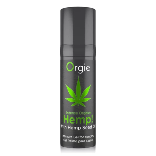 Возбуждающий гель для пар Orgie Hemp! Intense Orgasm, 15 мл, тепло-холод, эффект сильной вибрации