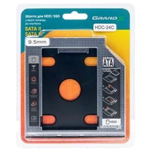 Аксесуар для накопичувача Grand-X (HDC-24С): Тип аксесуара Переходник