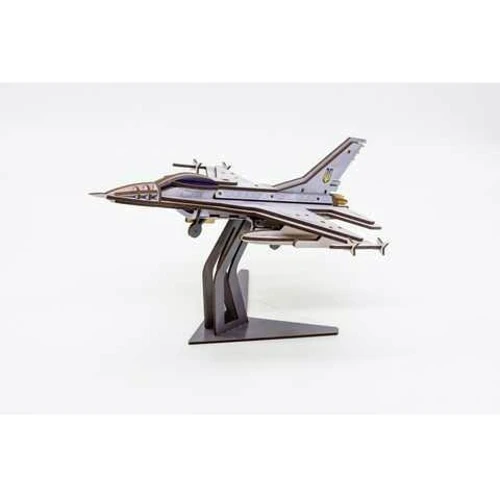 Дерев'яний 3D конструктор PuzzleOk Літак F16 79 деталей (Puz-26913) фото 1