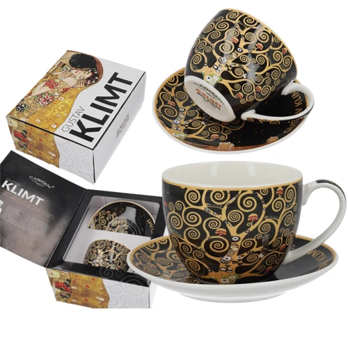 Подарочный набор Carmani чашка и блюдце Г. Климт Дерево жизни 250 ml (532-8213)