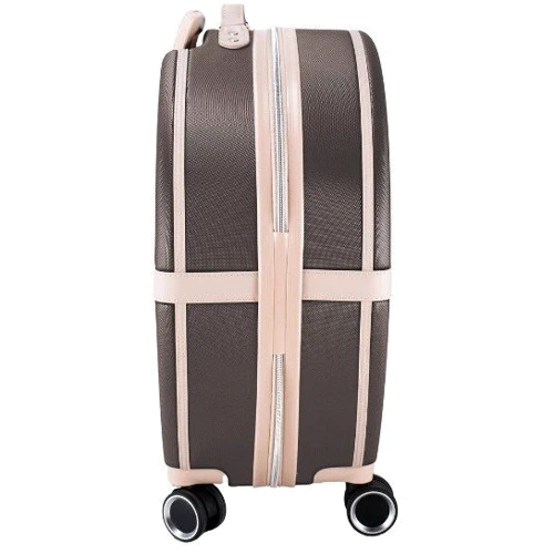 Чемодан Semi Line 20" (S) Brown/Pink Cream коричневый/розовый (T5673-2): Фактура Матовая