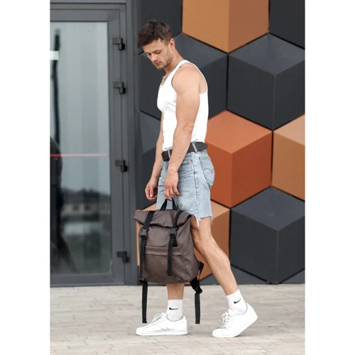 Чоловічий рюкзак Sambag RollTop BSH світло-коричневий (24211061m): Країна виробник Украина
