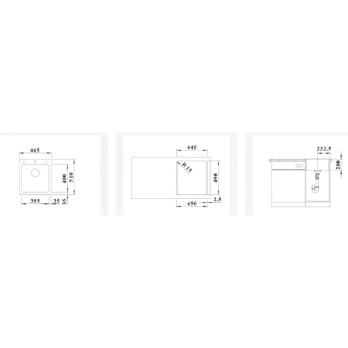 Blanco NAYA 45 525222: Форма Прямоугольная