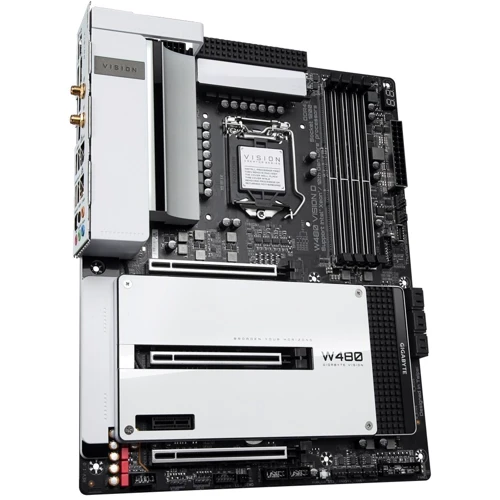 Gigabyte W480 VISION D: Оперативная память 4xDDR4 4400 МГц, до 128 ГБ (32 ГБ в одноканальном режиме)