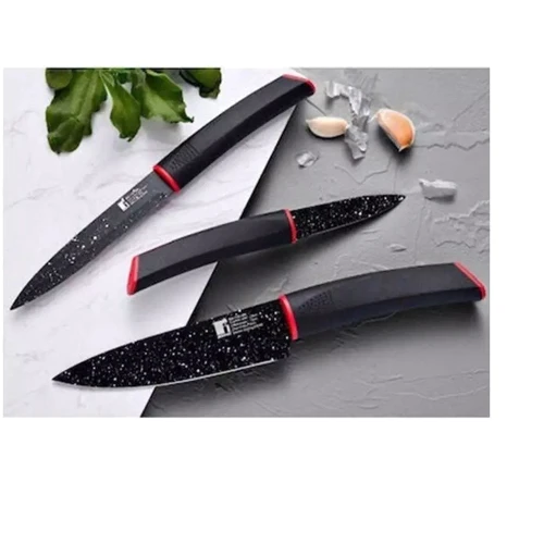 Набір кухонних ножів Bergner Keops marble BG-1151-BK 3шт (00000025102): Кількість предметів 3
