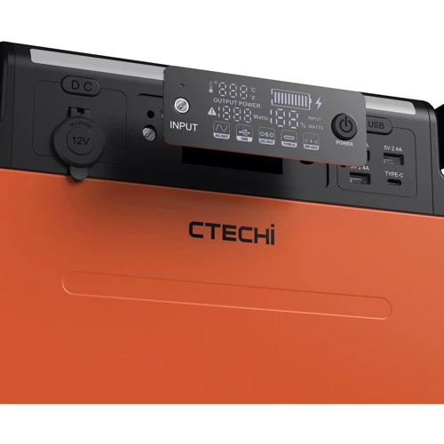 Зарядная станция CTECHi GT1500 1210Wh 378000mAh 1500W Portable Power Station Green/Orange: Емкость аккумулятора, Вт/ч 1210