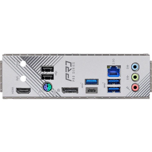 ASRock B760M PRO RS: Разъемы на задней панели USB 2.0, USB 3.2 Gen 1, DisplayPort, Ethernet RJ-45, HDMI