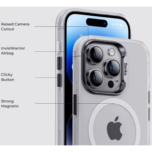 Чехол для iPhone Benks MagClap Lucid Armor Protective Blue for iPhone 15 Pro Max: Цвет синий