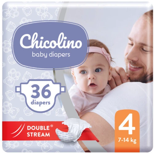 Chicolino підгузники дитячі 4 (7-14кг) 36шт MEDIUM фото 7