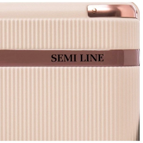 Бьюти-кейс Semi Line 16L Ecru бежевый (T5669-1): Застежка Молния