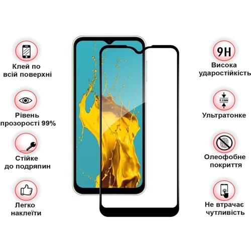 Аксессуар для смартфона BeCover Tempered Glass Black for Samsung A155 Galaxy A15 4G (710511)