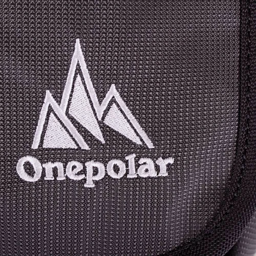 Мужская сумка через плечо Onepolar серая (W5633-grey): Застежка Молния