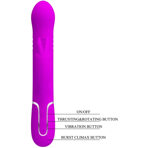 Вибратор с поступательным движением LYBAILE Pretty Love Coale Purple (BW-500013)