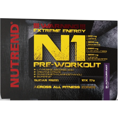 Предтренировочный комплекс Nutrend N1 10 х 17 g Black Currant