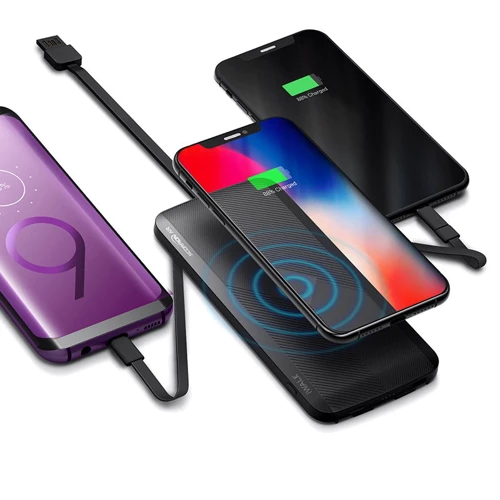 Зовнішній акумулятор iWALK Power Bank Scorpion Air 12000mAh Lightning/microUSB/USB-C with Wireless Charger Black (UBA12000): Кабелі / перехідники для смартфонів в комплекті micro USB