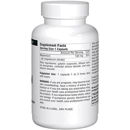 Source Naturals Magnesium Citrate, 133 mg, 180 Caps: Тип магній