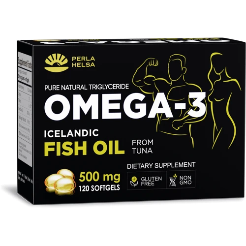 Perla Helsa Omega-3 Icelandic Fish Oil, 500 mg, 120 Softgels