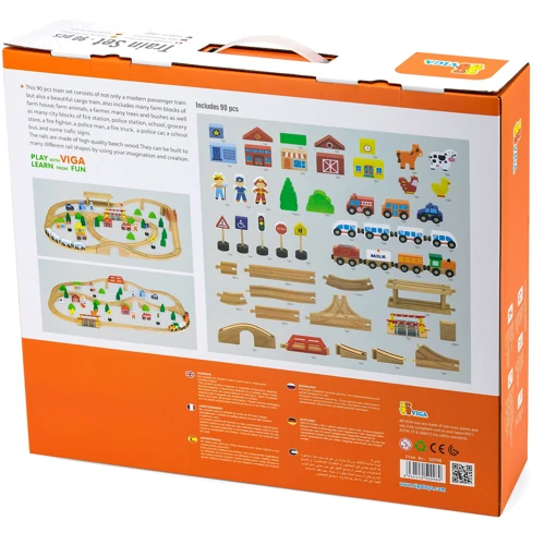 Дерев'яна залізниця Viga Toys PolarB 90 ел (44067): Тип управління механическое