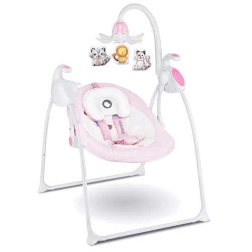 Центр Lionelo ROBIN PINK: Додаткові зручності подголовник, москитная сетка, Контроль скорости движения, подголовник, Изменение наклона, Звуковое с