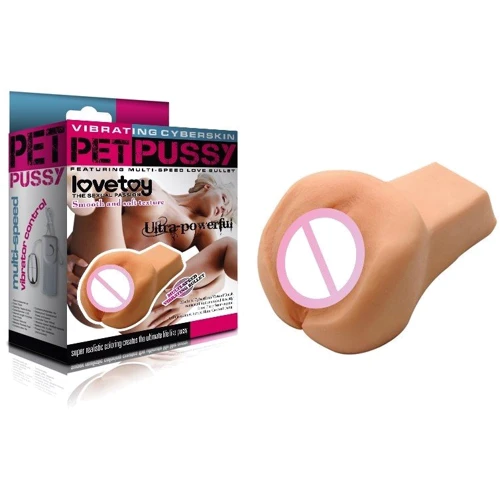 Мастурбатор с вибрацией LoveToy Vibrating Cyberskin Pet Pussy