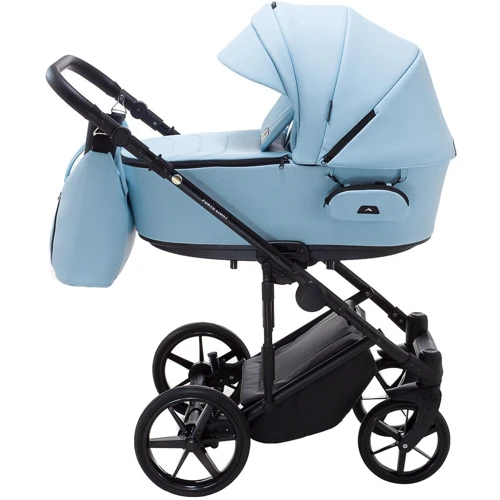 Коляска 2 у 1 Adamex Porto Light ECO шкіра 100% SA-17 блакитний фото 7