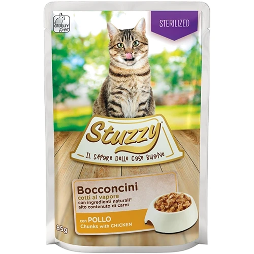 Влажный корм Stuzzy Cat Sterilized Chicken в соусе со вкусом курицы стерилизованных кошек 4+1 набор 5х85 г