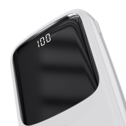Внешний аккумулятор Baseus Power Bank 10000mAh with USB-C Cable Q Pow Display 15W White (PPQD-A02): Емкость батареи, мАч 10000
