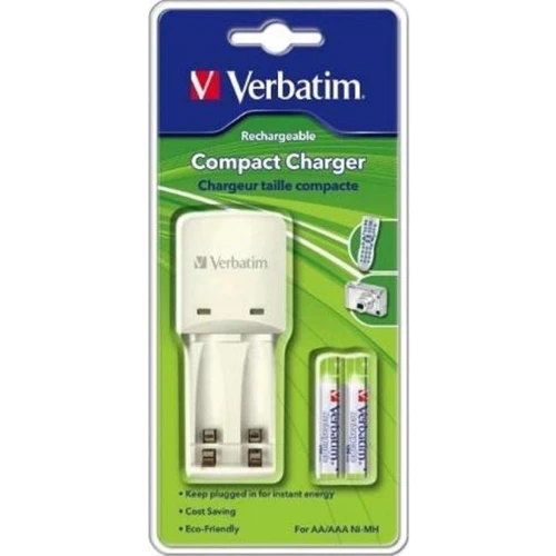 Verbatim Compact Charger + 2*AAA 1000mAh (49944)