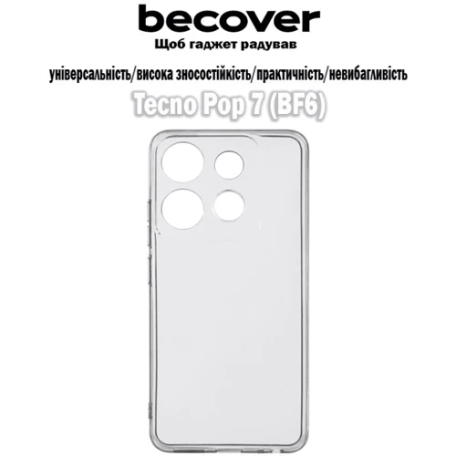 Чехол для телефонов BeCover TPU Case Clear for Tecno Pop 7 (BF6) (709309): Цвет прозрачный